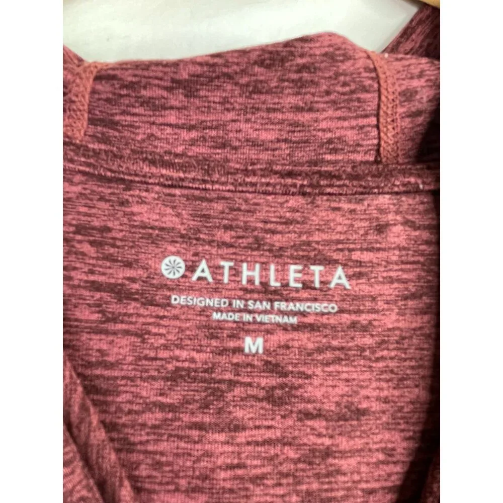 Athleta Cropped Hooded Pullover Sweater size Medium‎ Red
